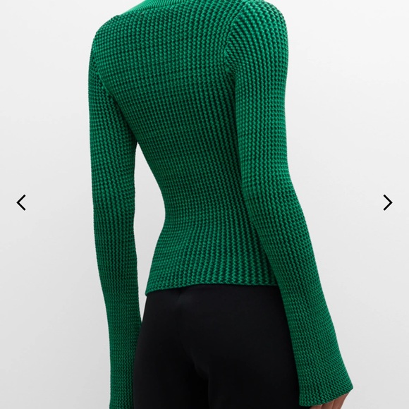 Simon miller peep textured knit cardigan in gummy green - Picture 4 of 7